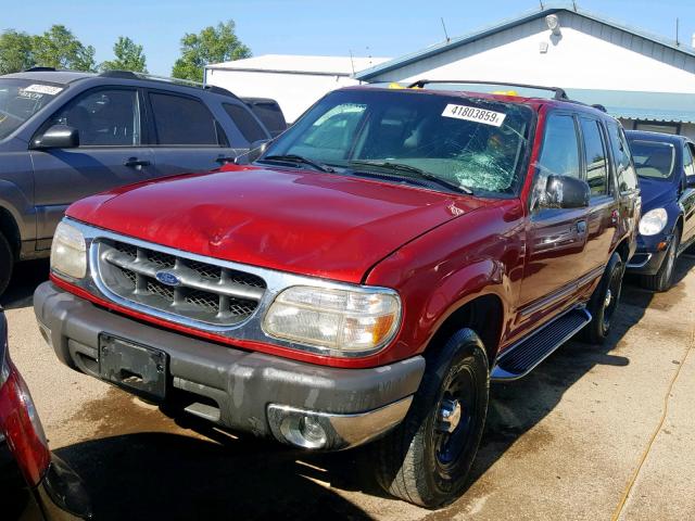 1FMZU34E2XZB52656 - 1999 FORD EXPLORER RED photo 2