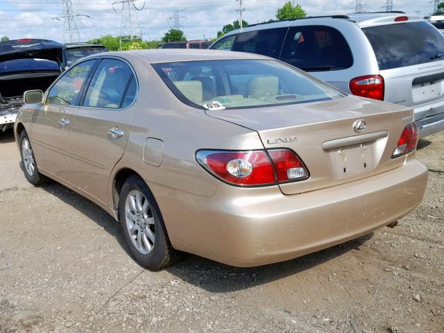 JTHBF30G025006259 - 2002 LEXUS ES 300 GOLD photo 3