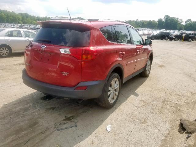 2T3DFREV5DW100010 - 2013 TOYOTA RAV4 LIMIT RED photo 4