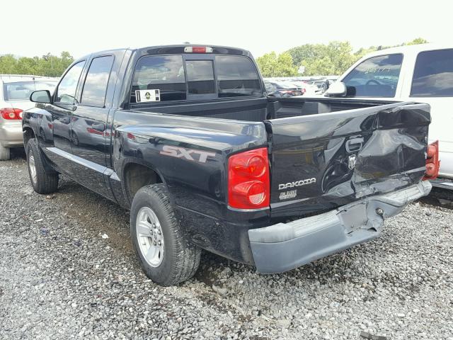 1D7HE38KX8S540618 - 2008 DODGE DAKOTA SXT BLACK photo 3