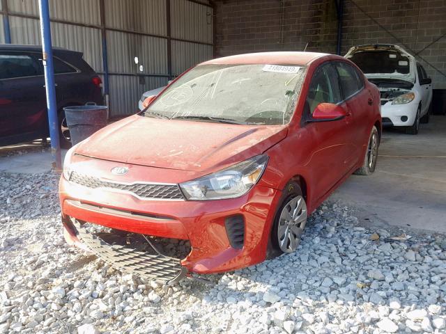 3KPA24AB0JE132626 - 2018 KIA RIO LX RED photo 2