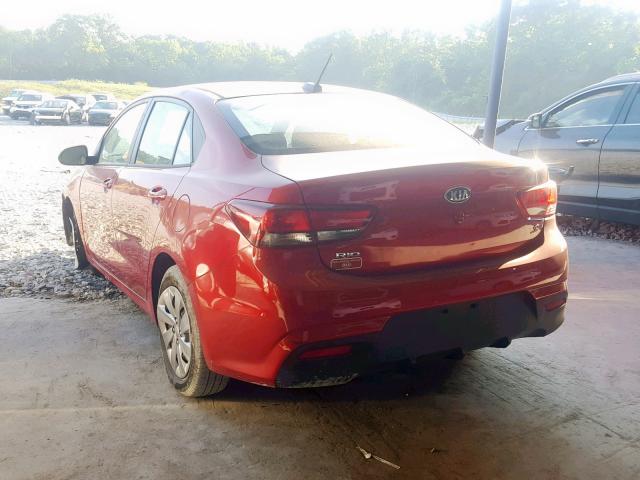 3KPA24AB0JE132626 - 2018 KIA RIO LX RED photo 3