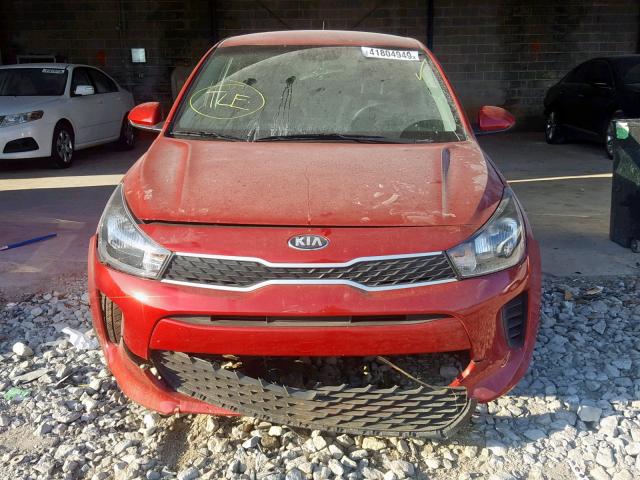 3KPA24AB0JE132626 - 2018 KIA RIO LX RED photo 9