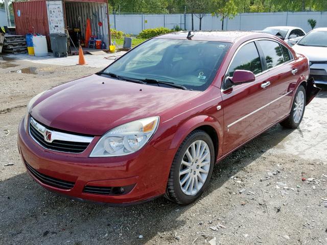 1G8ZV57757F297051 - 2007 SATURN AURA XR RED photo 2