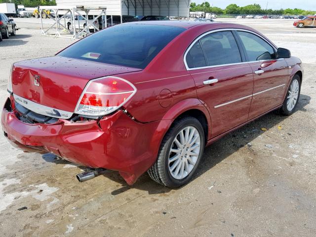 1G8ZV57757F297051 - 2007 SATURN AURA XR RED photo 4