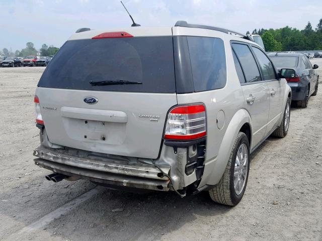 1FMDK06W48GA14571 - 2008 FORD TAURUS X L WHITE photo 4