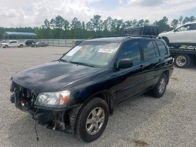 JTEEP21A840001385 - 2004 TOYOTA HIGHLANDER BLACK photo 2