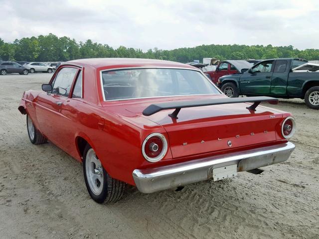 6K01U164658 - 1966 FORD FALCON RED photo 3