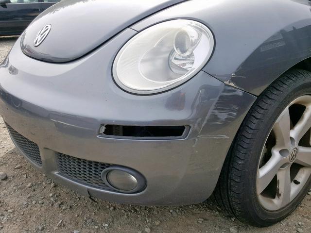 3VWSR31C96M423106 - 2006 VOLKSWAGEN NEW BEETLE ნაცრისფერი ფოტო 9