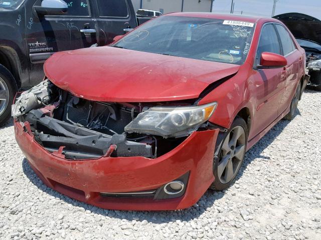 4T1BF1FK9CU620943 - 2012 TOYOTA CAMRY BASE RED photo 2