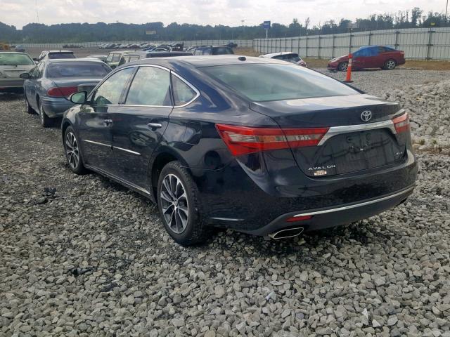 4T1BK1EB7GU209107 - 2016 TOYOTA AVALON XLE BLACK photo 3
