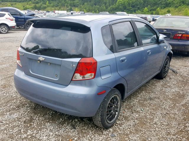 KL1TD66658B023748 - 2008 CHEVROLET AVEO BASE Көк фото 4
