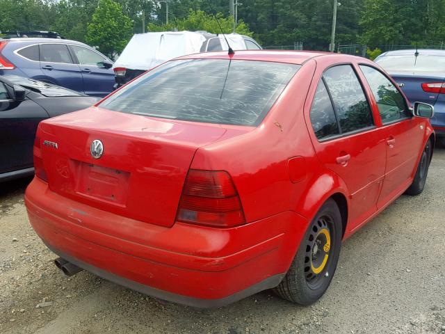 3VWRC29M6YM129947 - 2000 VOLKSWAGEN JETTA GL RED photo 4