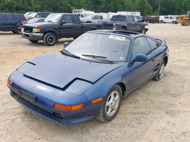 JT2SW22N5M0007598 - 1991 TOYOTA MR2 SPORT BLUE photo 2