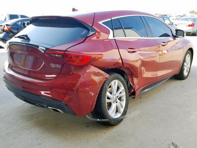 SJKCH5CP1JA059708 - 2018 INFINITI QX30 BASE RED photo 4