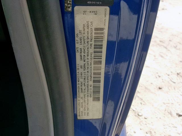 3VWRG31C67M500391 - 2007 VOLKSWAGEN NEW BEETLE Niebieski zdjęcie 10