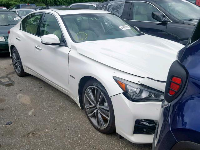 JN1AV7AR3EM701677 - 2014 INFINITI Q50 HYBRID WHITE photo 1