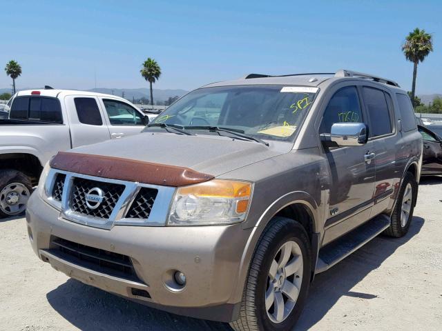 5N1BA08D08N614148 - 2008 NISSAN ARMADA SE BEIGE photo 2