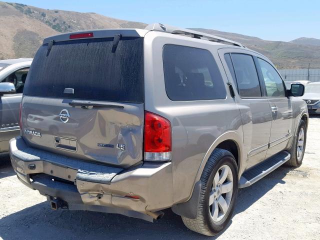 5N1BA08D08N614148 - 2008 NISSAN ARMADA SE BEIGE photo 4