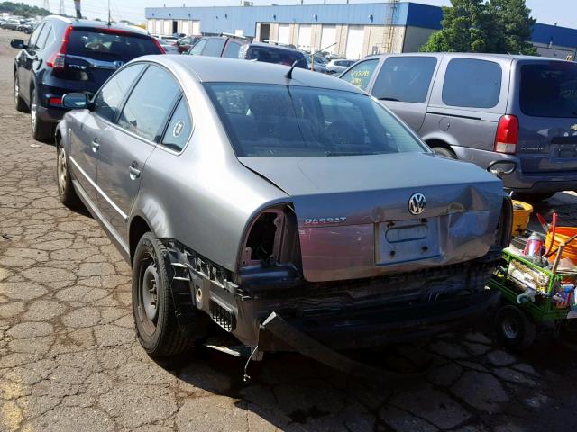 WVWMD63B83P266223 - 2003 VOLKSWAGEN PASSAT GL GRAY photo 3