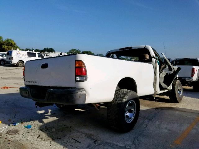 5TBJN32144S442580 - 2004 TOYOTA TUNDRA WHITE photo 4