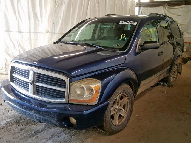 1D4HB48N16F183227 - 2006 DODGE DURANGO SL BLUE photo 2