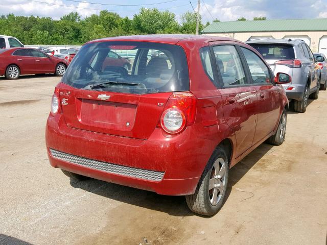 KL1TD6DEXBB125788 - 2011 CHEVROLET AVEO LS MAROON photo 4