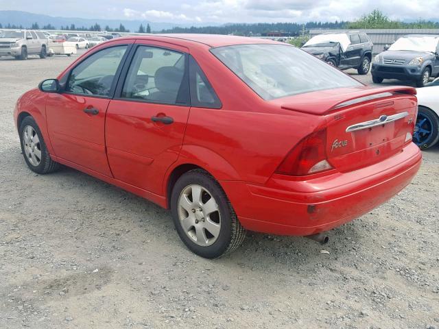 1FAFP38322W304216 - 2002 FORD FOCUS ZTS RED photo 3