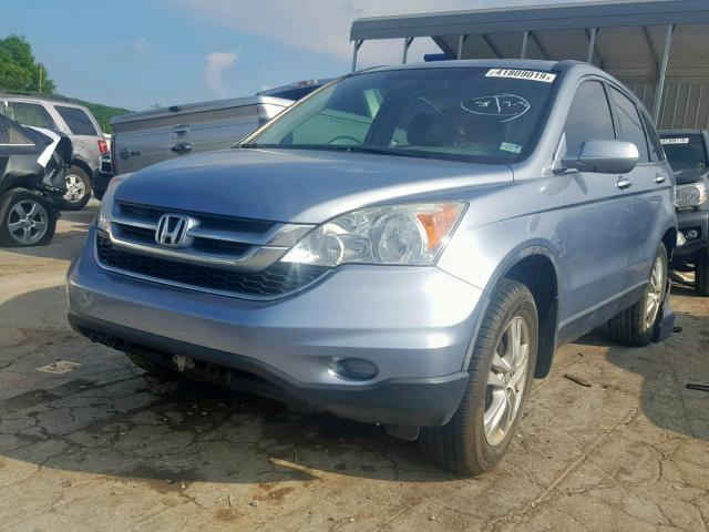 5J6RE3H75AL035154 - 2010 HONDA CR-V EXL BLUE photo 2