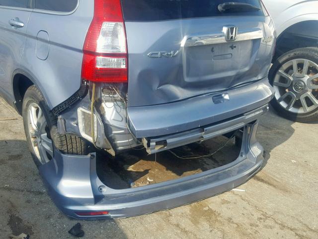 5J6RE3H75AL035154 - 2010 HONDA CR-V EXL BLUE photo 9