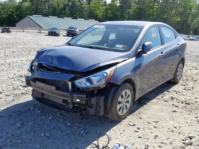 KMHCT4AE2HU280106 - 2017 HYUNDAI ACCENT SE GRAY photo 2