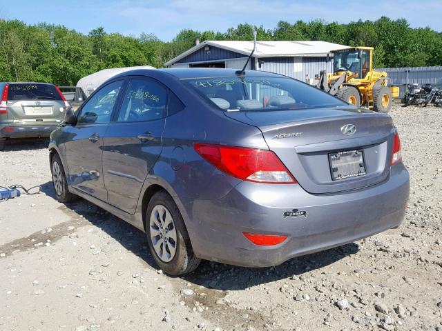 KMHCT4AE2HU280106 - 2017 HYUNDAI ACCENT SE GRAY photo 3