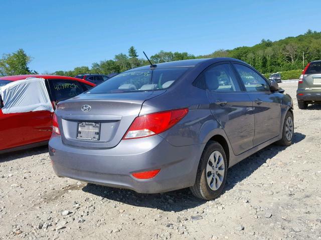 KMHCT4AE2HU280106 - 2017 HYUNDAI ACCENT SE GRAY photo 4