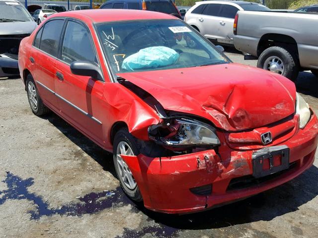 1HGES16345L020315 - 2005 HONDA CIVIC DX V RED photo 1