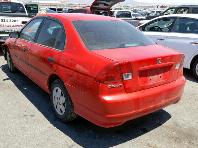 1HGES16345L020315 - 2005 HONDA CIVIC DX V RED photo 3