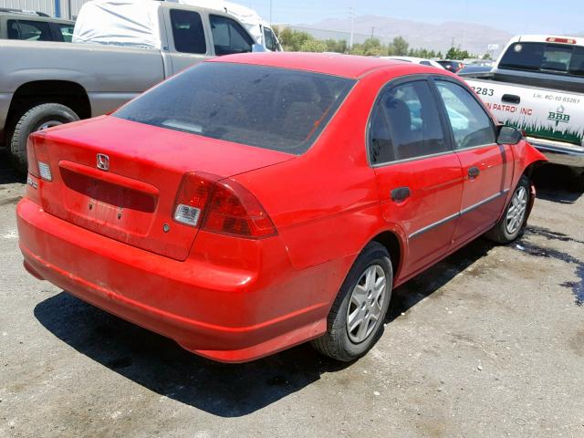 1HGES16345L020315 - 2005 HONDA CIVIC DX V RED photo 4