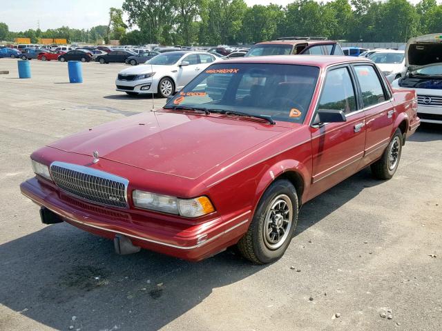 1G4AG54N5P6406572 - 1993 BUICK CENTURY SP BURGUNDY photo 2