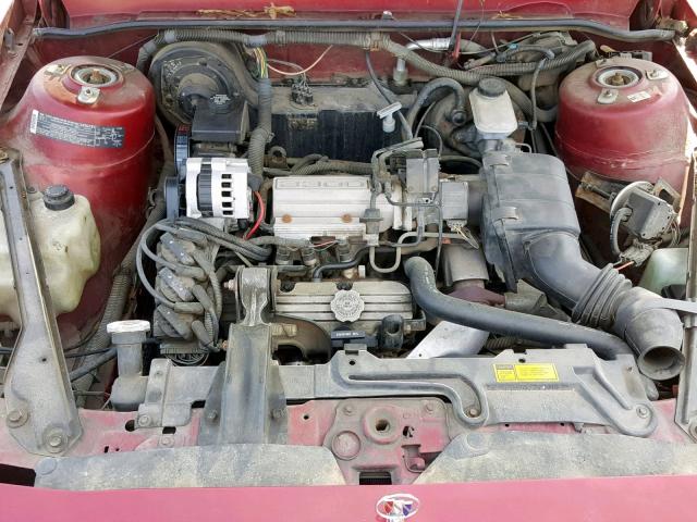 1G4AG54N5P6406572 - 1993 BUICK CENTURY SP BURGUNDY photo 7