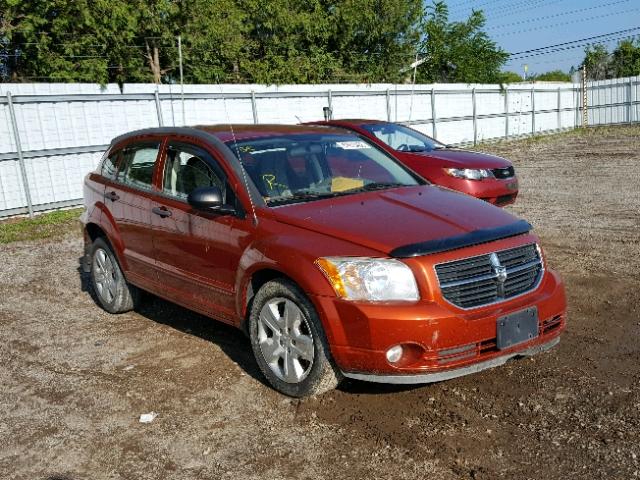 1B3HB48B07D538888 - 2007 DODGE CALIBER SX ORANGE photo 1