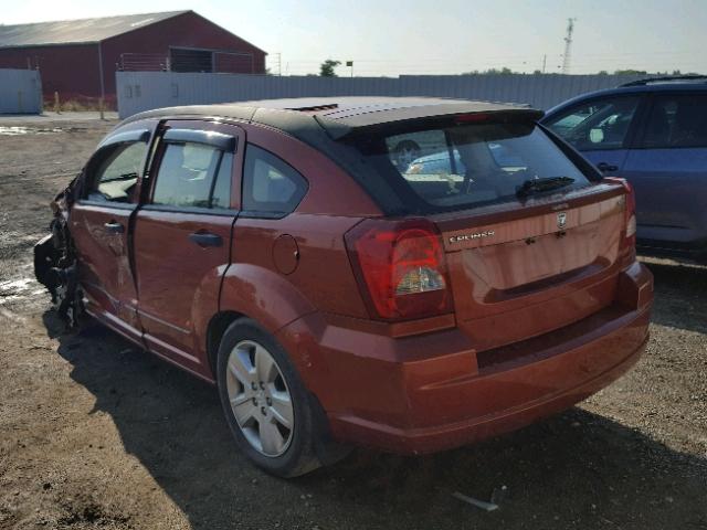 1B3HB48B07D538888 - 2007 DODGE CALIBER SX ORANGE photo 3