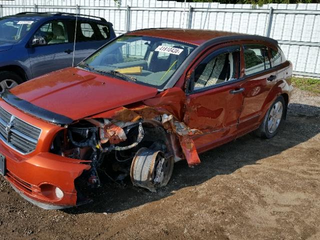 1B3HB48B07D538888 - 2007 DODGE CALIBER SX ORANGE photo 9