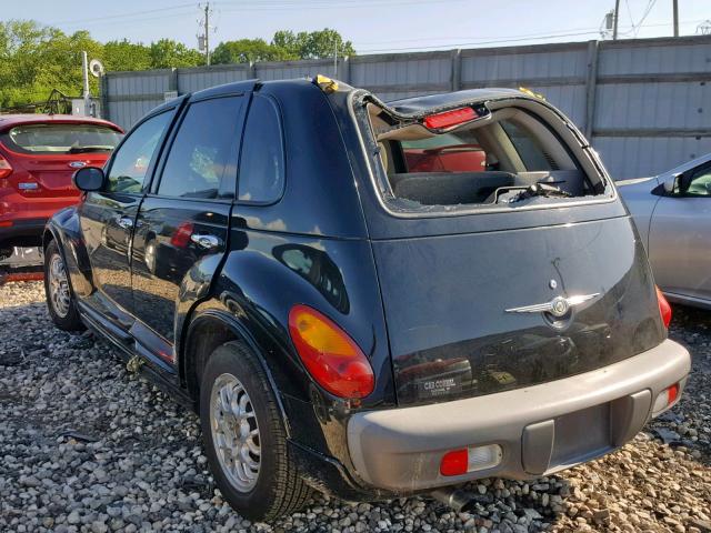 3C4FY48B22T309975 - 2002 CHRYSLER PT CRUISER BLACK photo 3