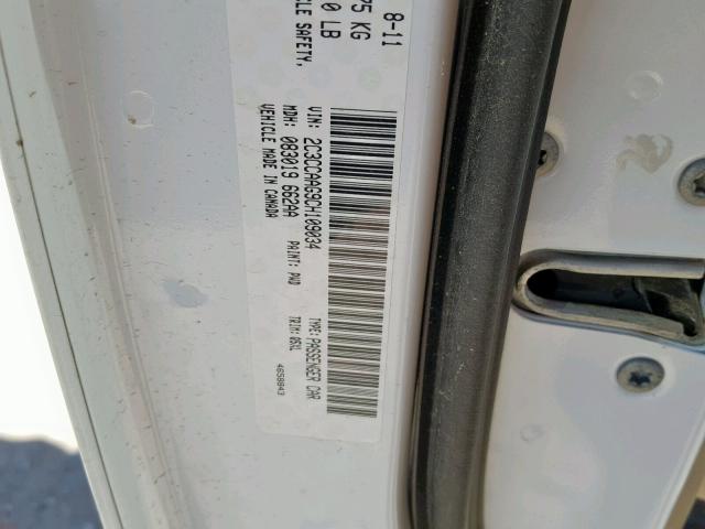 2C3CCAAG9CH109034 - 2012 CHRYSLER 300 WHITE photo 10