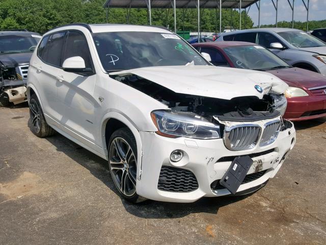 5UXWX7C55H0U40036 - 2017 BMW X3 XDRIVE3 WHITE photo 1