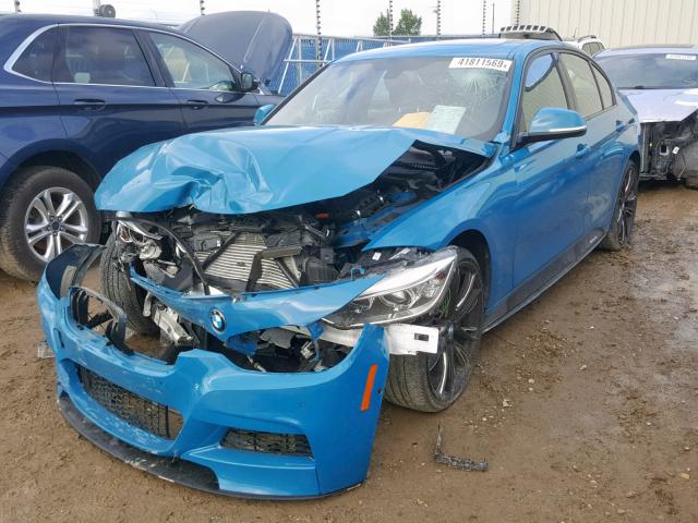 WBA3B9C53FP705102 - 2015 BMW 335 XI BLUE photo 2