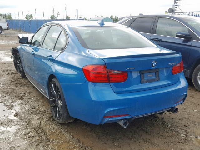 WBA3B9C53FP705102 - 2015 BMW 335 XI BLUE photo 3