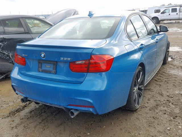 WBA3B9C53FP705102 - 2015 BMW 335 XI BLUE photo 4