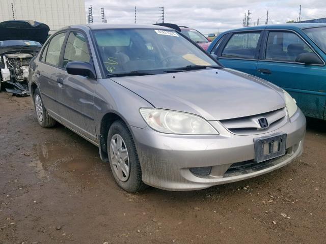 2HGES16375H003814 - 2005 HONDA CIVIC DX V SILVER photo 1