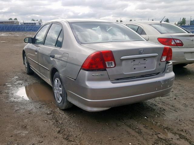 2HGES16375H003814 - 2005 HONDA CIVIC DX V SILVER photo 3