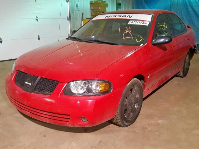 3N1AB51D46L550040 - 2006 NISSAN SENTRA SE- RED photo 2